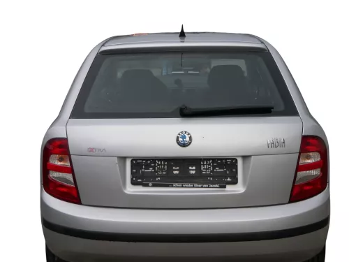 Fabia 6Y6 Schrägheck Heckklappe Kofferraumklappe hinten grau silber LF7T Scheibe