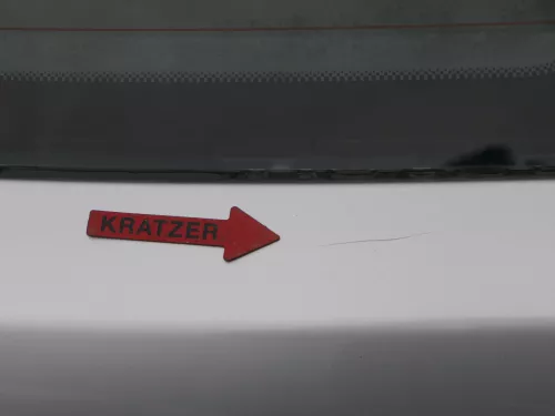 Fabia 6Y6 Schrägheck Heckklappe Kofferraumklappe hinten grau silber LF7T Scheibe (184854)