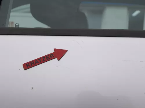 Skoda Fabia 6Y Limousine Schrägheck Tür hinten links grau silber LF7T (184863)