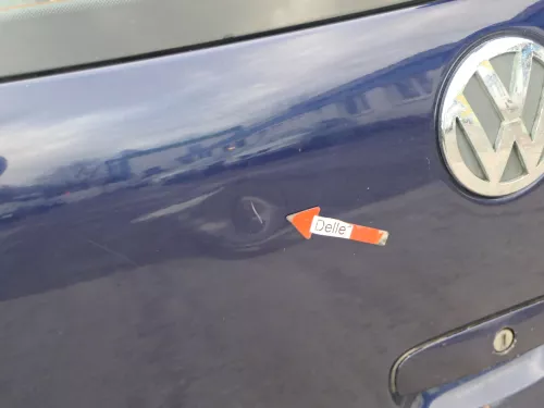 VW Polo 9N3 9N Heckklappe Kofferraumklappe Klappe blau LB5N ohne Anbauteile (184894)