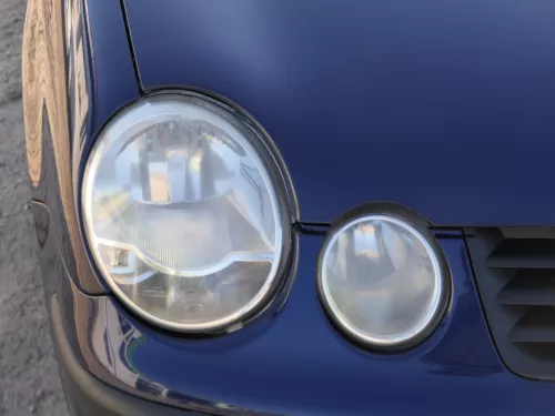 VW Polo 9N Stoßstange Frontstoßstange vorne blau LB5N (184905)