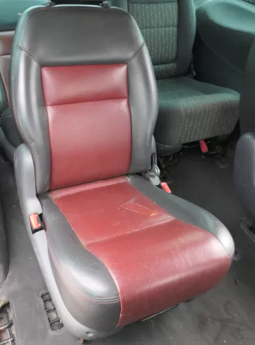 Sharan 7M Galaxy 1x Sitz hinten Rücksitz 6+7 Sitz rot Leder mitte/rechts/link ro