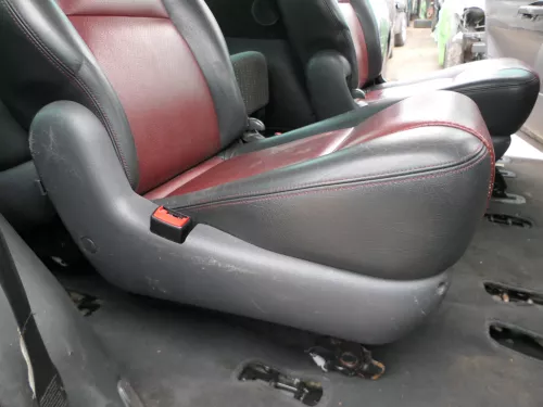 Sharan 7M Galaxy 1x Sitz hinten Rücksitz 6+7 Sitz rot Leder mitte/rechts/link ro (184941)