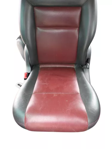 VW Sharan 7M Galaxy 1x Sitz hinten links Rücksitz 6+7 Sitz Leder rot (184943)