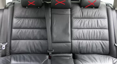 A6 4B Kombi Avant Rückbank Sitz Rücksitz Buffalino schwarz Leder Kindersitz