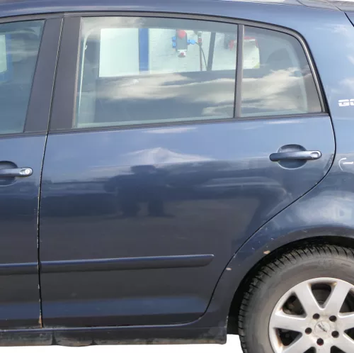 VW Golf Plus 5M Tür hinten links silber blau LC5F - mit Rahmen
