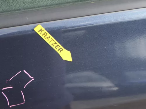 VW Golf Plus 5M Tür hinten links silber blau LC5F - mit Rahmen (185025)