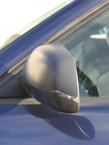 Audi A4 B5 Spiegel Außenspiegel links elektrisch schwarz matt (185072)