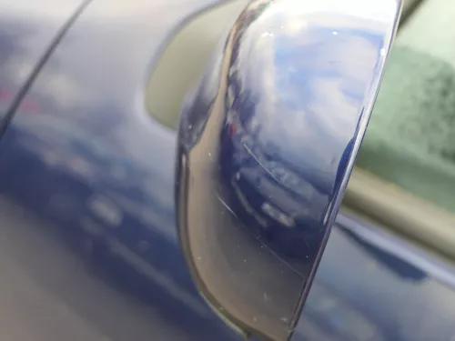 VW Golf 4 Bora elektrischer Spiegel vorne links Außenspiegel blau LB5N & Glas (185082)