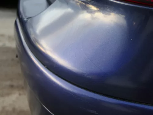 VW Golf 4 Limousine Stoßstange hinten Heckstoßstange Stoßfänger blau LB5N (185085)