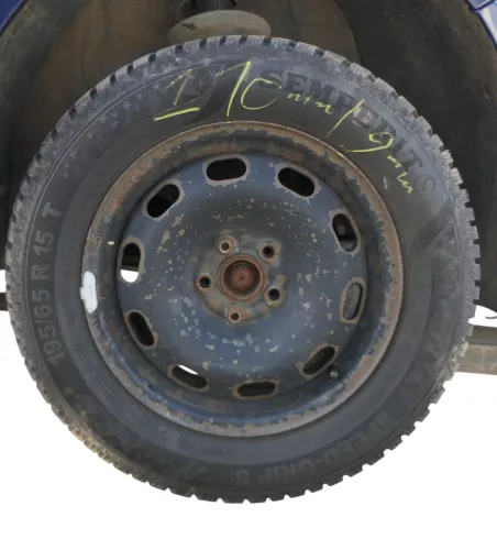 4x Golf 4 195/65 R15 91T Winterreifen M+S Reifen 6jx15H2 ET38 ca. 9-10mm Felgen