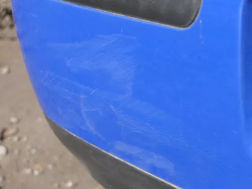 VW Golf 4 Limousine Stoßstange hinten Heckstoßstange Stoßfänger blau LW5Z (185169)