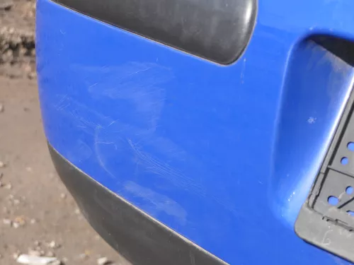 VW Golf 4 Limousine Stoßstange hinten Heckstoßstange Stoßfänger blau LW5Z (185169)