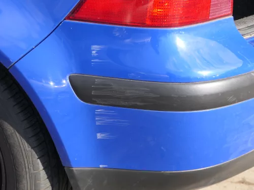 VW Golf 4 Limousine Stoßstange hinten Heckstoßstange Stoßfänger blau LW5Z (185169)