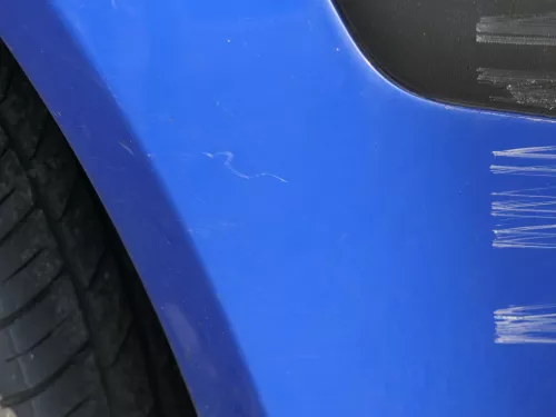 VW Golf 4 Limousine Stoßstange hinten Heckstoßstange Stoßfänger blau LW5Z (185169)