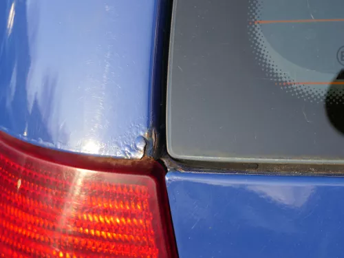 Golf 4 Bora Kombi Variant Heckklappe Klappe Scheibe hinten blau LA5C ohne Anbaut (185212)