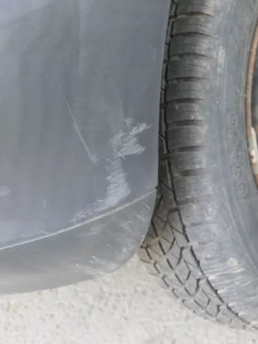 VW Fox 5Z Stoßstange hinten Stoßfänger schwarz matt unlackiert (185242)