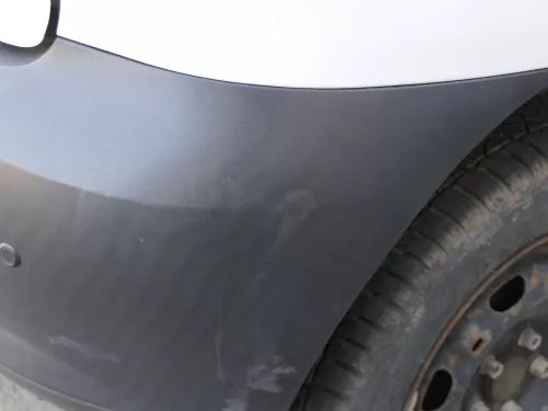 VW Fox 5Z Stoßstange hinten Stoßfänger schwarz matt unlackiert (185242)