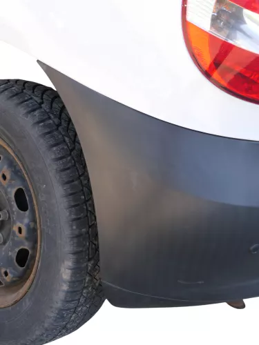 VW Fox 5Z Stoßstange hinten Stoßfänger schwarz matt unlackiert (185242)