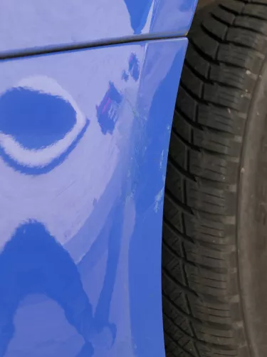 VW Polo 9N 9N3 Stoßstange Heckstoßstange hinten blau LA5F (185251)