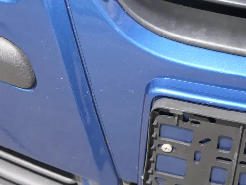 VW Polo 9N3 Stoßstange vorne Frontstoßstange Stoßfänger blau LA5K SWR (185280)