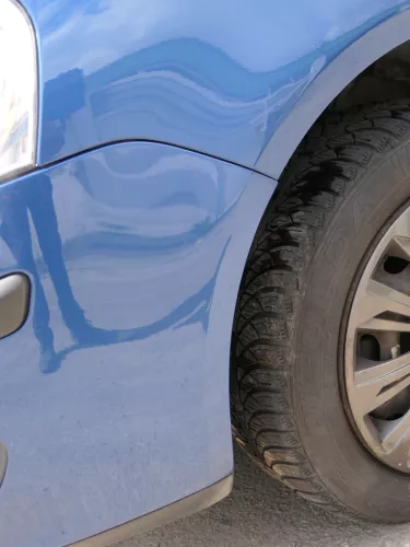 VW Polo 9N3 Stoßstange vorne Frontstoßstange Stoßfänger blau LA5K SWR (185280)