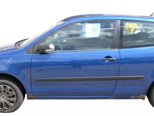 VW Polo 9N 9N3 Tür vorne links Fahrertür 2/3-Türer blau LA5K -ohne Anbauteile