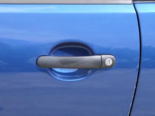 VW Polo 9N 9N3 Tür vorne links Fahrertür 2/3-Türer blau LA5K -ohne Anbauteile (185283)