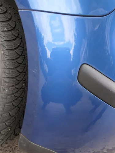 VW Polo 9N 9N3 Stoßstange Heckstoßstange hinten blau LA5K     PDC (185287)