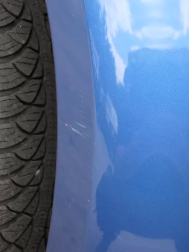 VW Polo 9N 9N3 Stoßstange Heckstoßstange hinten blau LA5K     PDC (185287)