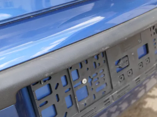 VW Polo 9N 9N3 Stoßstange Heckstoßstange hinten blau LA5K     PDC (185287)