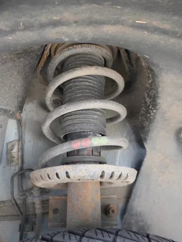 2x Polo 9N 9N3 Fox Ibiza 6L Federbein Stoßdämpfer Feder vorne Sportfeder Sport (185310)