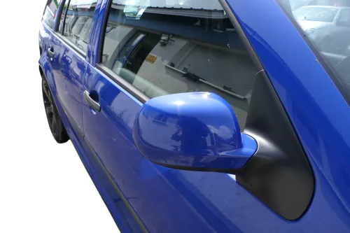 VW Golf 4 Bora elektrischer Spiegel vorne rechts Außenspiegel blau LW5Z Glas (183852)