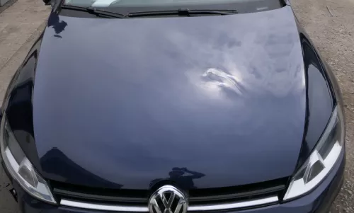 VW Golf 7 5G Motorhaube Haube Klappe vorne blau LH5X 5G0823031J - Delle
