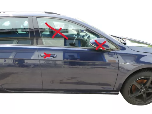 VW Golf 7 5G Tür vorne rechts Beifahrertür 4/5-Türer blau LH5X -ohne Anbauteile