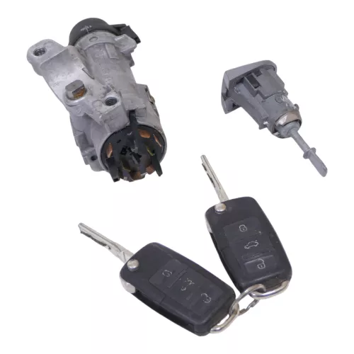 VW Polo 9N 9N3 Schloßsystem 1x Türschloß links 2 xSchlüssel Schloß Zündschloß (149781)
