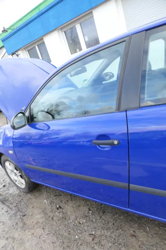 Seat Ibiza 6L Tür Fahrertür 2/3-Türer vorne links blau LS5G ohne Anbautei (180864)