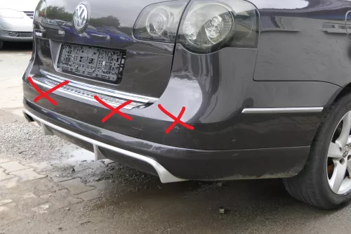 Passat 3C Kombi hinten Lippe Heckansatz Spoiler unten braun LC8Z  CSR-HA050 (181889)