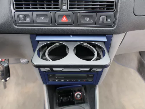 Golf 4 Bora Mittelkonsole Verkleidung um Radio 1j1858069G Dekor blau Generation (185741)