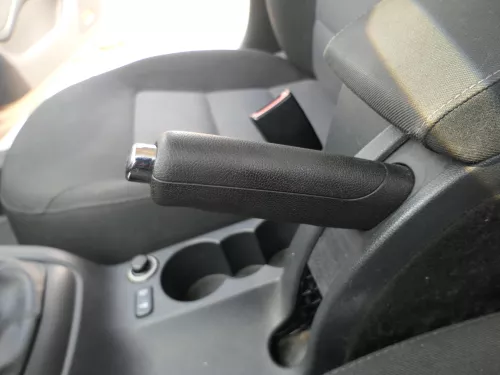 Skoda Octavia 1Z Handbremse Feststellbremse Leder schwarz Handbremshebel