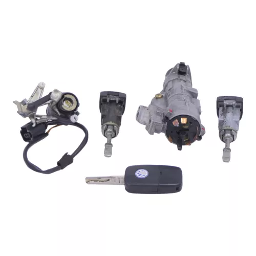 VW Golf 4 Lim Schloßsystem 2x Türschloß 1x Schlüssel Schloß Zündschloß Hecksch F (149285)