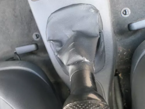 VW Lupo Polo 6N2 Schaltknauf Schaltsack Schaltung Schaltknüppel schwarz Leder (185997)