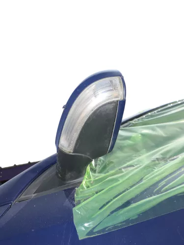 VW Passat 3C elektrischer Spiegel Außenspiegel links mit Glas Blinke blau LA5E (186191)