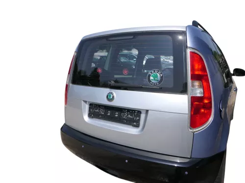 Skoda Roomster 5J Heckklappe hinten Kofferraumklappe mit Scheibe silber (186252)