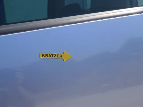 Skoda Roomster 5J Tür hinten links blau LF5Y (ohne Anbauteile - mit Scheibe) (186255)