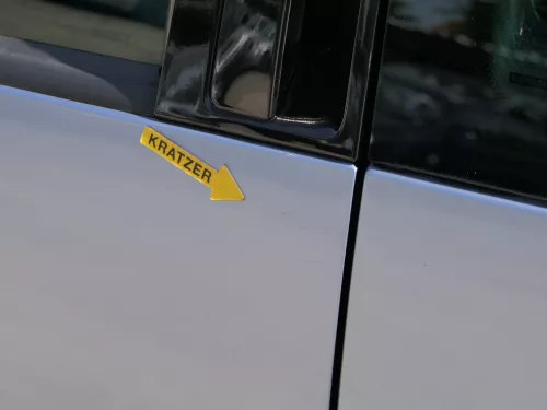 Skoda Roomster 5J Tür hinten links blau LF5Y (ohne Anbauteile - mit Scheibe) (186255)