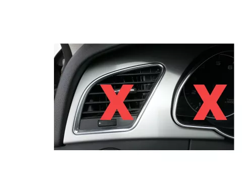 A5 8T Verkleidung um Tacho Abdeckung Dekor grau flex-metallic Rahmen + Rechts (186330)