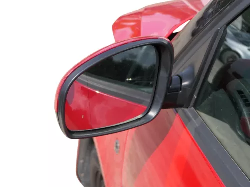 Skoda Fabia 5J mechanisch Spiegel Außenspiegel links mit Glas rot LF3K