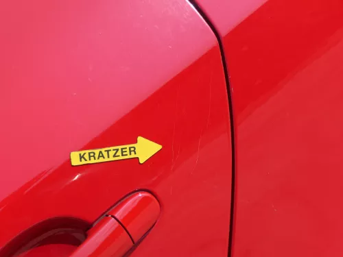 Skoda Fabia 5J Limousine Tür hinten links rot LF3K - ohne Anbauteile (186438)