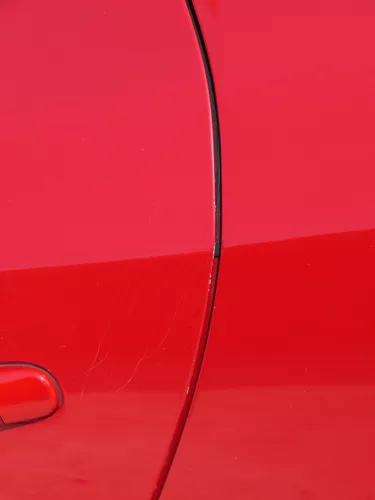 Skoda Fabia 5J Limousine Tür hinten links rot LF3K - ohne Anbauteile (186438)